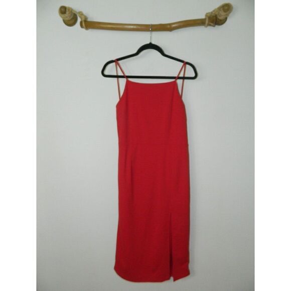Lulu's Dress Red Never Look Back Red Backless Bodycon Midi Size Large - Picture 4 of 7